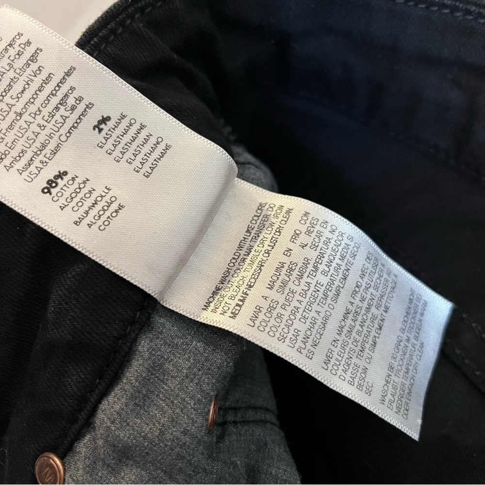 Mother looker ankle fray black jeans 25 - Picture 10 of 10
